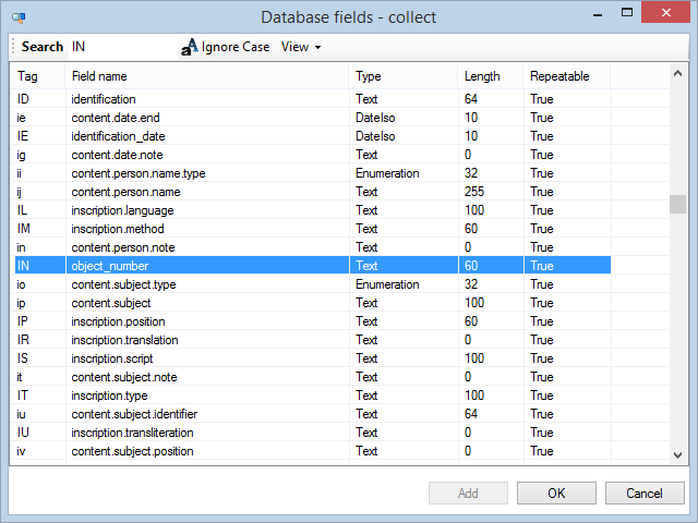 Include field in dataset 2